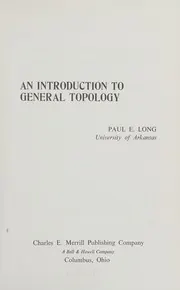Cover of An Introduction to General Topology