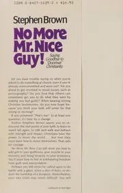 Cover of No More Mr. Nice Guy!