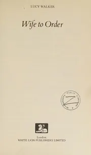 Cover of Wife to Order