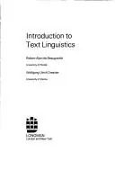 Cover of Introduction to Text Linguistics