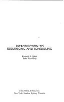Cover of Introduction to Sequencing and Scheduling