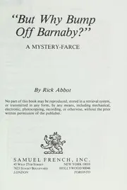 Cover of "But Why Bump Off Barnaby?"