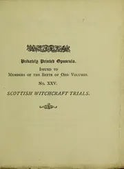 Cover of Scottish Witchcraft Trials