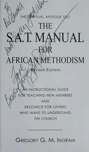 Cover of The S.A.T. Manual for African Methodism
