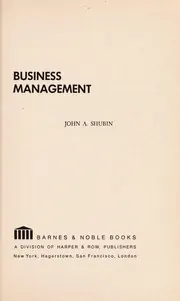 Cover of Business Management