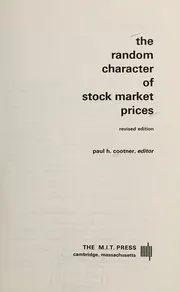 Cover of The Random Character of Stock Market Prices